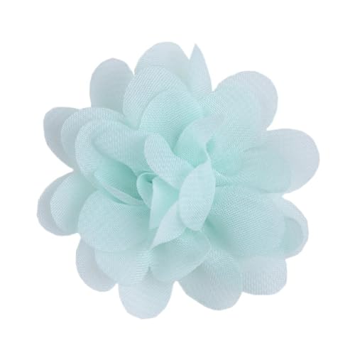 10 Stück Chiffon Blume Patches, Blume Applique Applikationen, Stoff Flicken zum Aufnähen, Dekorative Aufnähe für Kleidung DIY Nähen Handwerk Stirnbänder Zubehör,Hellgrün von Anevous