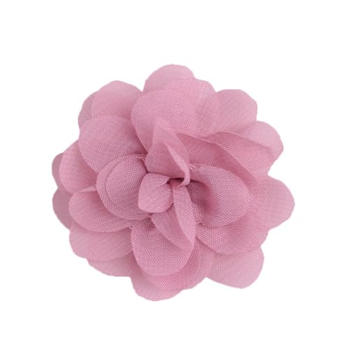 10 Stück Chiffon Blume Patches, Blume Applique Applikationen, Stoff Flicken zum Aufnähen, Dekorative Aufnähe für Kleidung DIY Nähen Handwerk Stirnbänder Zubehör,Hellrosa von Anevous