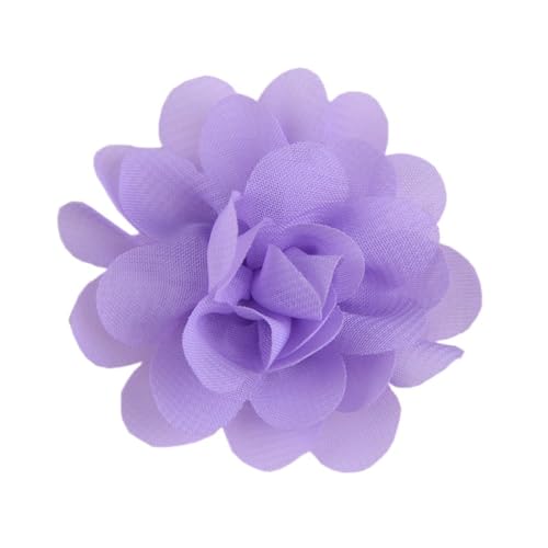 10 Stück Chiffon Blume Patches, Blume Applique Applikationen, Stoff Flicken zum Aufnähen, Dekorative Aufnähe für Kleidung DIY Nähen Handwerk Stirnbänder Zubehör,Hellviolett von Anevous