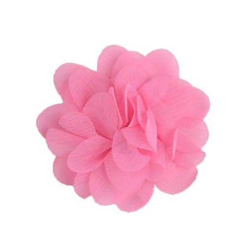 10 Stück Chiffon Blume Patches, Blume Applique Applikationen, Stoff Flicken zum Aufnähen, Dekorative Aufnähe für Kleidung DIY Nähen Handwerk Stirnbänder Zubehör,Rosa A von Anevous