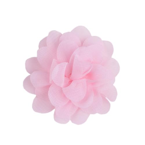 10 Stück Chiffon Blume Patches, Blume Applique Applikationen, Stoff Flicken zum Aufnähen, Dekorative Aufnähe für Kleidung DIY Nähen Handwerk Stirnbänder Zubehör,Rosa von Anevous