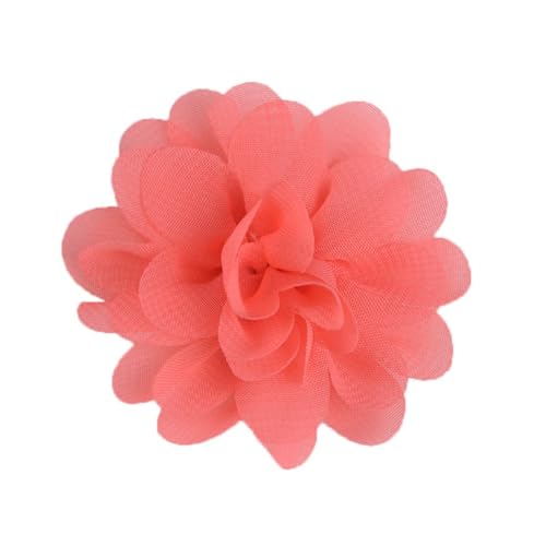 10 Stück Chiffon Blume Patches, Blume Applique Applikationen, Stoff Flicken zum Aufnähen, Dekorative Aufnähe für Kleidung DIY Nähen Handwerk Stirnbänder Zubehör,Rot von Anevous