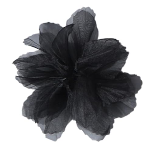 10 Stück Organza Blume Patches, Blumen Flicken zum Aufnähen, Blume Applique Applikationen, Dekorative Aufnähe für Kleidung DIY Nähen Handwerk Jeans, Jacken, Handtaschen, Schuhe Zubehör,Schwarz von Anevous