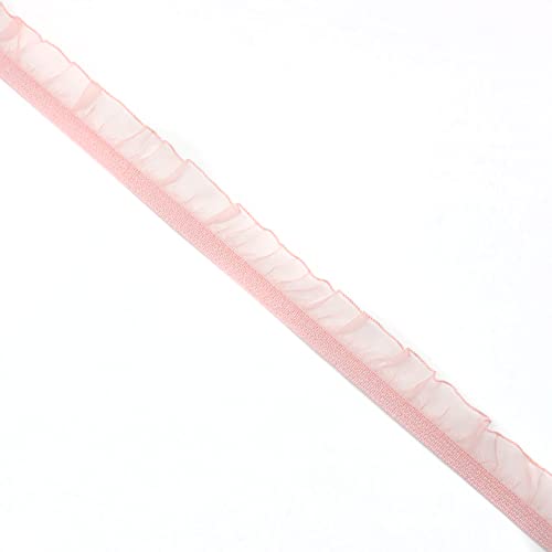 10 Yards Dekoborte Spitzenband, Elastisches Spitzenborte Spitzen Bänder, Sewing Borte Dekoband, Stretch Zierborte Trim zum Nähen, Bortenband Lace für DIY Basteln Dekoration Kleidung,Rosa von Anevous