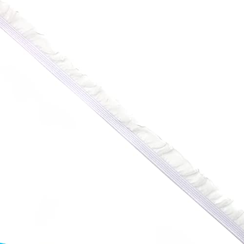 10 Yards Dekoborte Spitzenband, Elastisches Spitzenborte Spitzen Bänder, Sewing Borte Dekoband, Stretch Zierborte Trim zum Nähen, Bortenband Lace für DIY Basteln Dekoration Kleidung,Weiß von Anevous