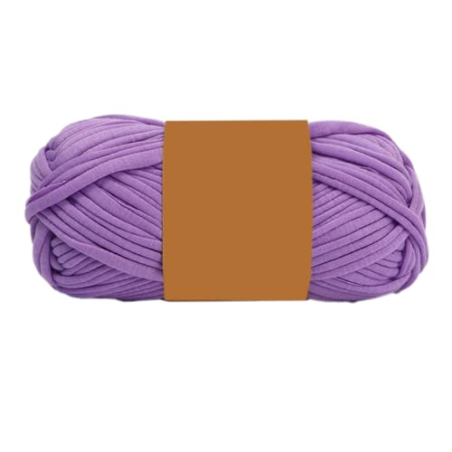 100g Häkelgarn Baumwollgarn, Weich Garn für Garnprojekte, Bändchengarn Polyester Garn zum Häkeln, Strickgarn zum Stricken für Schuhe, Mützen, Handgefertigte Taschen,Hellviolett A von Anevous