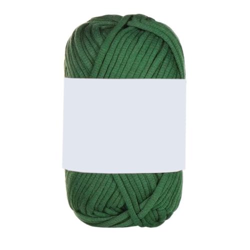 1x50g Häkelgarn Baumwolle zum Häkeln, Dickes Garn Klobiges Baumwollgarn, Strickgarn zum Häkeln, Weiche Stricken Baumwollgarn für Anfänger, Hüte, Schals, Socken, Taschen,Dunkelgrün von Anevous