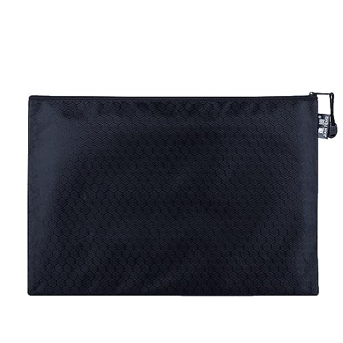 2 Stück Dokumententasche, wasserdichter Reißverschluss Dokumententasche, Datei Tasche Aktentasche Aufbewahrungstasche für Dokumente, Quittung, Papier, Büro Schulreise, Kosmetik,Schwarz B5 28x20cm von Anevous