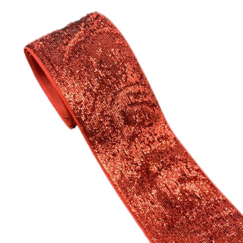 2 Yards Samtband 3,8 cm Dekoband, Samt Schleifenband Band, Schmuckband Geschenkband, Zierband Zierborte Borte für Geschenkverpackung Hochzeit Party Geschenkbox DIY Deko,Rot von Anevous