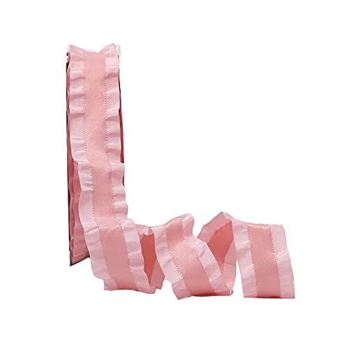 4,5 Meter Satin Geschenkband, Schleifenband Satinband, 2,2cm Geschenkband Band, Dekoband Stoffband für Geschenkverpackung, Haarschleifen, Blumenstrauß, Weihnachten Deko,Rosa von Anevous