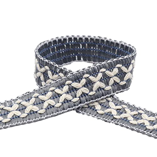 50 Yards Spitzenband Borte, Zierband Dekoband Spitzenstoff, 1,5 cm Spitzenborte zum basteln, Spitzen Dekoband für DIY Nähen Handwerk, Geschenk, Hochzeit Weihnachtsdekoration,Blau von Anevous