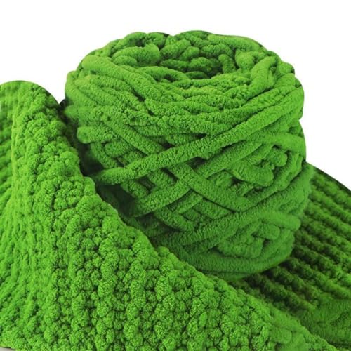 90g Strickwolle zum Häkeln, Weich klobiges Garn für Garnprojekte, Häkelgarn Wolle zum Stricken, Strickgarn für Schuhe Mützen, Decken Schals, Handgefertigte Taschen,Grasgrün von Anevous