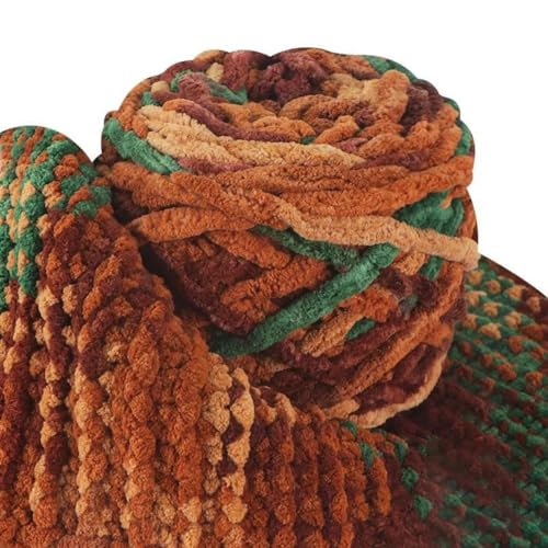 90g Strickwolle zum Häkeln, Weich klobiges Garn für Garnprojekte, Häkelgarn Wolle zum Stricken, Strickgarn für Schuhe Mützen, Decken Schals, Handgefertigte Taschen,Khaki Grün von Anevous