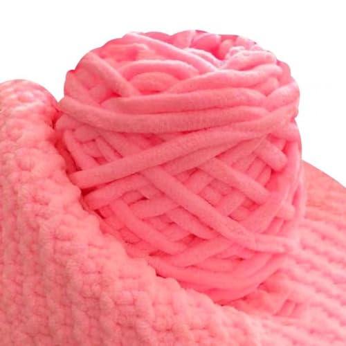 90g Strickwolle zum Häkeln, Weich klobiges Garn für Garnprojekte, Häkelgarn Wolle zum Stricken, Strickgarn für Schuhe Mützen, Decken Schals, Handgefertigte Taschen,Rosa von Anevous