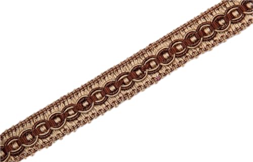 Anevous 10 Meter Spitzenband Borte, 2cm Geflochten Dekoband, Spitze Bordüre Zierband, Lace Trim Spitzenborte für Nähen Handwerk Vorhangpolster Kleidung Deko Heimdekoration,Hellbraun 10m von Anevous