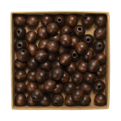 Anevous 100 Stück Holzperlen Runde, 16mm Lose Holzperlen zum auffädeln, Holzkugeln Perlen mit Loch, Holz Bastelnperlen für DIY Handwerk Schmuck Herstellung Dekoration,Dunkelbraun Anevous 100 Stück Holzperlen Runde, 16mm Lose Holzperlen zum auffädeln, Holzkugeln Perlen mit Loch, Holz Bastelnperlen für DIY Handwerk Schmuck Herstellung Dekoration,Dunkelbraun von Anevous