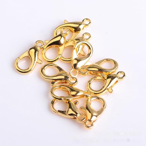 Anevous 100 Stück Karabiner Kettenverschluss, 21mm Schlüsselanhänger Haken Clip, Armband Verschluss Kettenverschluss, Metall Schmuckverschluss Karabinerverschluss für Handwerk Schlüsselanhänger,Gold Anevous 100 Stück Karabiner Kettenverschluss, 21mm Schlüsselanhänger Haken Clip, Armband Verschluss Kettenverschluss, Metall Schmuckverschluss Karabinerverschluss für Handwerk Schlüsselanhänger,Gold von Anevous