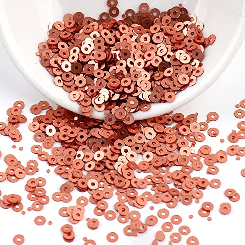 Anevous 12000 Stück Pailletten Basteln, Lose Glänzende Pailletten, Glitzer Pailletten zum Aufnähen Auffädeln für DIY Nähen Kunsthandwerk Herstellung, Hochzeit Dekorative,Bronze 3mm von Anevous