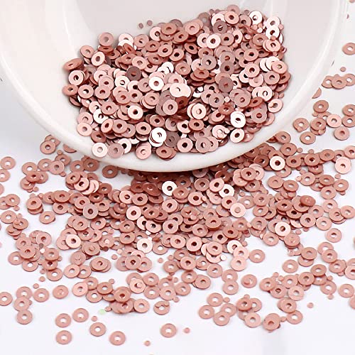 Anevous 12000 Stück Pailletten Basteln, Lose Glänzende Pailletten, Glitzer Pailletten zum Aufnähen Auffädeln für DIY Nähen Kunsthandwerk Herstellung, Hochzeit Dekorative,Champagner 3mm von Anevous