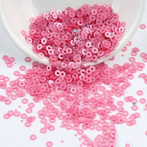 Anevous 12000 Stück Pailletten Basteln, Lose Glänzende Pailletten, Glitzer Pailletten zum Aufnähen Auffädeln für DIY Nähen Kunsthandwerk Herstellung, Hochzeit Dekorative,Rosenrot 3mm von Anevous