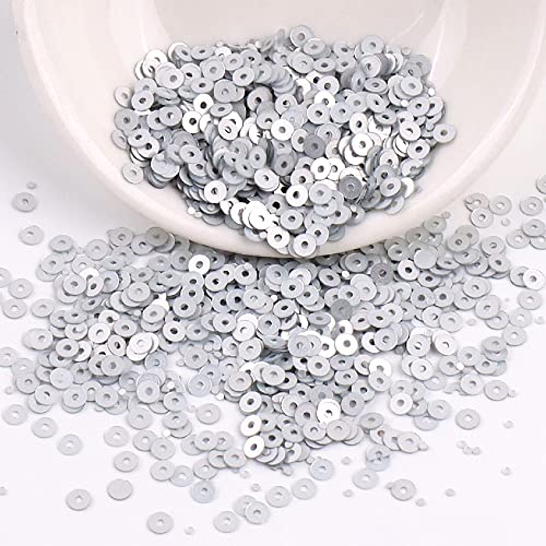 Anevous 12000 Stück Pailletten Basteln, Lose Glänzende Pailletten, Glitzer Pailletten zum Aufnähen Auffädeln für DIY Nähen Kunsthandwerk Herstellung, Hochzeit Dekorative,Silber 3mm von Anevous