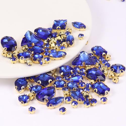 Anevous 130 Stück Strasssteine zum Aufnähen, Glas Diamanten Strass Glitzernde Glas Dekosteine, Strasssteine Deko zum Basteln für Handwerk, Kleidung, Schuhe, Vasenfüller,Königsblau Anevous 130 Stück Strasssteine zum Aufnähen, Glas Diamanten Strass Glitzernde Glas Dekosteine, Strasssteine Deko zum Basteln für Handwerk, Kleidung, Schuhe, Vasenfüller,Königsblau von Anevous