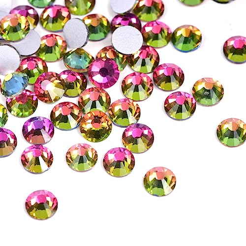 Anevous 1440pcs Kristalle Flacher Strasssteine, Glas Glitzersteine, Runde Diamant zum Basteln, Hotfix Kristall Rhinestones für Nagelkunst Kleidung Schuhe DIY Handwerk Geschenk,Bunt A 1.9mm von Anevous