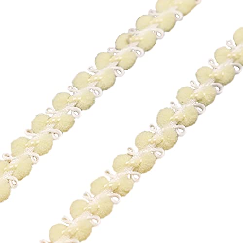 Anevous 15 Yards 7mm Spitzenband Borte Spitzenbesatz, Spitze zum Nähen, Dekorative Zierband Borte, Dekoband Band für DIY Basteln Kostüm Vorhang Hochzeit Deko Geschenkbox,Beige von Anevous