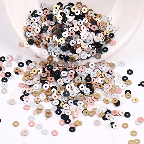 Anevous 16000 Stück Pailletten Basteln, Lose Glänzende Pailletten, Glitzer Pailletten zum Aufnähen Auffädeln für DIY Nähen Kunsthandwerk Herstellung, Hochzeit Dekorative,Gold A 2mm von Anevous