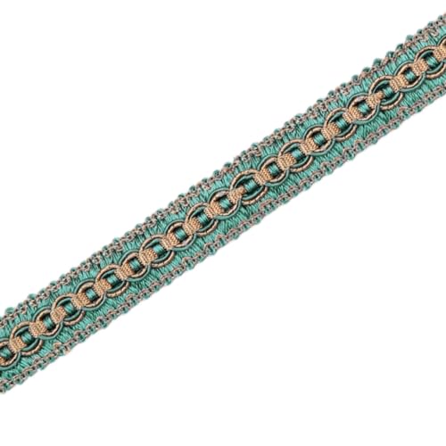 Anevous 2 Meter Spitzenband Borte, 2cm Geflochten Dekoband, Spitze Bordüre Zierband, Lace Trim Spitzenborte für Nähen Handwerk Vorhangpolster Kleidung Deko Heimdekoration,Blau 2m von Anevous