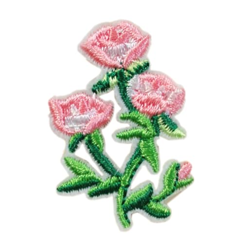 Anevous 20 Stück Bestickte Aufnäher, Blumen Patches zum Aufbügeln, Bestickte Applikationen, Flicken Bügelflicken DIY Zubehör für Jeans Jacken Taschen Mützen Kleidung,Farbe I von Anevous