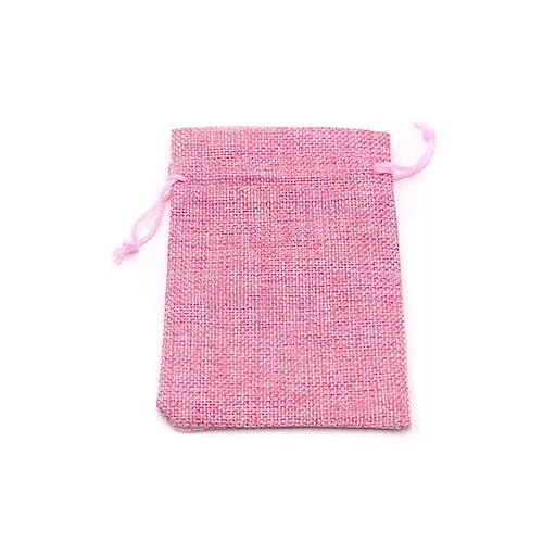 Anevous 30 Stück 13x18 cm Jutesäckchen, Leinen Säckchen Zum Befüllen, Jute Beutel mit Kordelzug, Sackleinen Geschenksäckchen, Taschen Zum Verpacken für DIY Handwerk Hochzeit Party Geschenk,Pink von Anevous