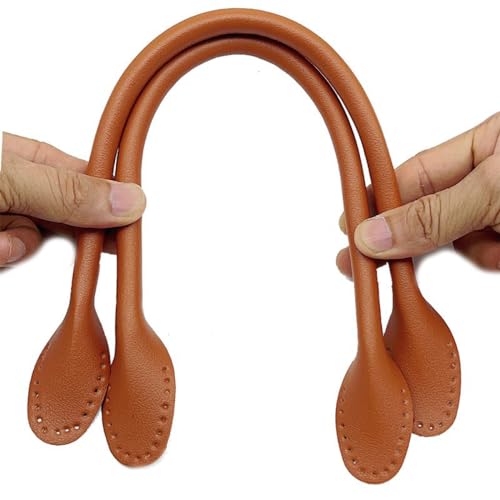 Anevous 4 Stück PU Leder Taschengriff, 52 cm Leder Taschengriffe, Taschenhenkel Schultergurte, Handtasche Riemen Ersatzriemen, Lederhandtasche Griffe für DIY Handtasche Geldbörsen Zubehör,Braun von Anevous