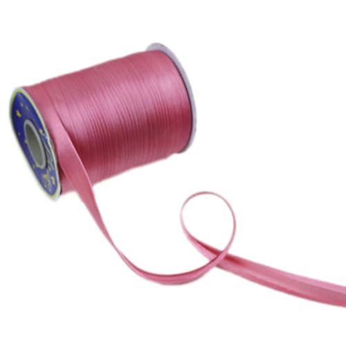 Anevous 80m Satin Schrägband, 1,5 cm Satinband zum Nähen, Flaches Satin Paspelband für Cheongsam Dekoration, Kleidungsnähte Paspeln, Nähen Kleidung, Binden, Säumen, Quilten, Paspeln,Altrosa von Anevous