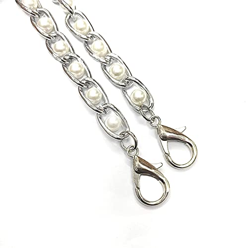 Anevous Perlenmetall Taschenkette,Metall Kette Schultergurt Ersatzkette Schulterriemen Taschengurt Trageriemen Kette Tasche Zubehör für Handtaschen Riemen Umhängetasche,Silber 90cm von Anevous