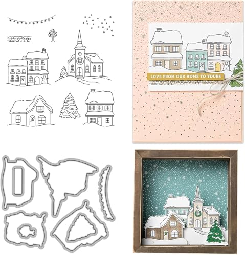 2024 Neue Stanzschablonen Stanzen Weihnachten,Weihnachten Baum Stampin Up Stempel und Stanzen Set,Metall Stanzformen Stanze für DIY Weihnachten Scrapbooking Handwerk,Weihnachtsdeko (B) von Angaekkot