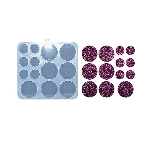 Runde Silikonform 2 cm/3,5 cm für Epoxidharz-Bastelarbeiten, DIY-Kuchen, Schlüsselanhänger, Charms, Schmuckherstellung, Schokolade und Süßigkeiten Runde Silikonform 2 cm/3,5 cm für Epoxidharz-Bastelarbeiten, DIY-Kuchen, Schlüsselanhänger, Charms, Schmuckherstellung, Schokolade und Süßigkeiten von Angel Wings