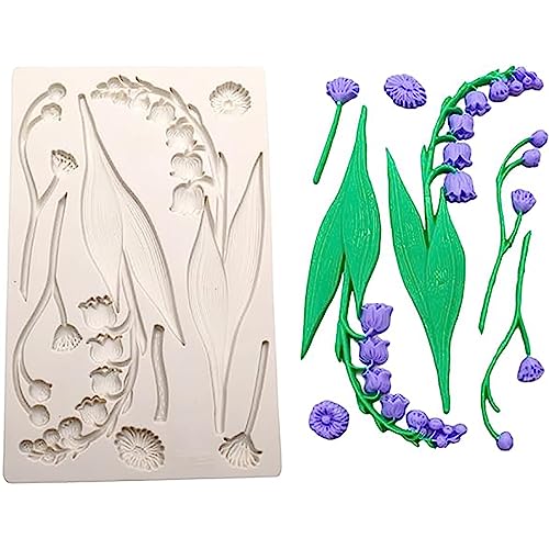 Generic 4YDU Silikon Epoxidharz Maiglöckchen Blume DIY 3D Fondant Form Bouquet Mould Tray Mold Schmuck Gussform Werkzeuge Gießform Resin Harz-Silikonform, 0 von Angelkiss