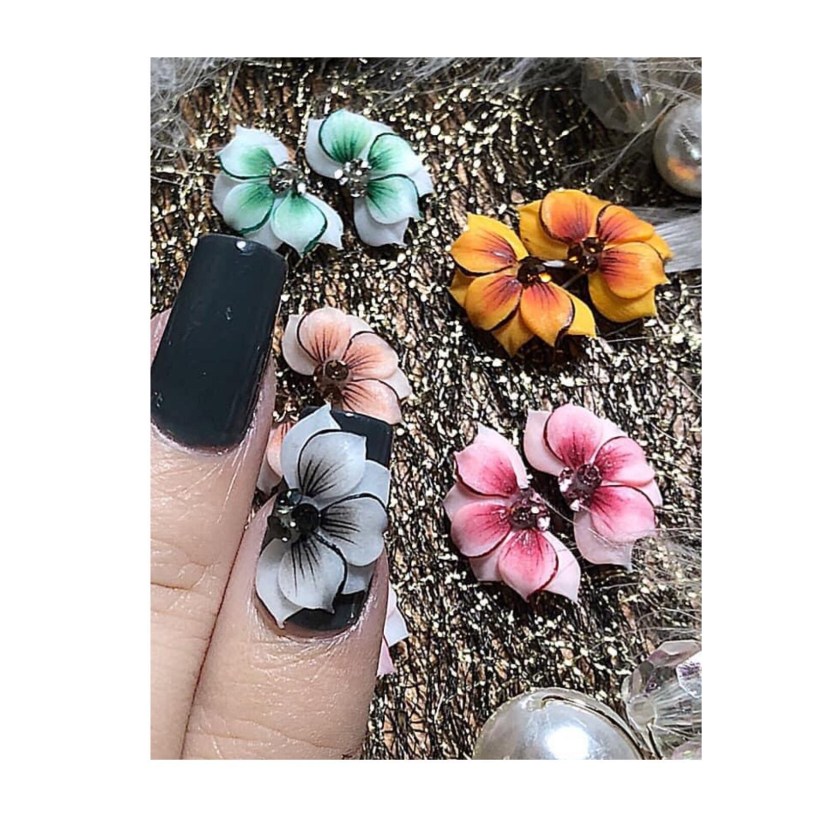 3D Acryl Blume Für Nagel. Handgemachte Acrylblume von AngkorMoonNail