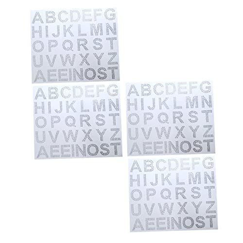 Angoily Strass Alphabet Buchstaben Aufkleber Glitter Dekorative Eisen Mäntel und Taschen von Angoily