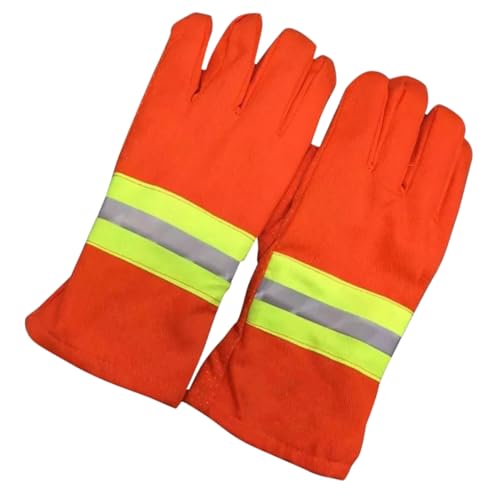 Angoily 1 Paar Feuerhemmende Isolierhandschuhe Arbeitsutensilien Notfall-rettungshandschuhe Hitzebeständiger Outdoor-handschuh Reflektierende Handschuhe Arbeitszubehör Baumwollgarn von Angoily