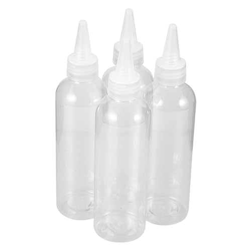 Angoily 1 Satz 1 Set Tragbare Quetschflasche Für Unterwegs Klebstoffflasche Nachfüllbare Farbflaschen Mit Klebstoff Ca Kleber Mini Quetschflaschen Einfache Sirupflaschen 4 Stück von Angoily