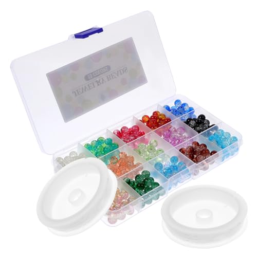 Angoily 1 Satz Glasperlen für Diy Schmuckherstellung Hochwertige Bastelperlen Schnur Glatte Langlebige Perlen für Armbänder und Bastelprojekte für Handarbeiten Angoily 1 Satz Glasperlen für Diy Schmuckherstellung Hochwertige Bastelperlen Schnur Glatte Langlebige Perlen für Armbänder und Bastelprojekte für Handarbeiten von Angoily