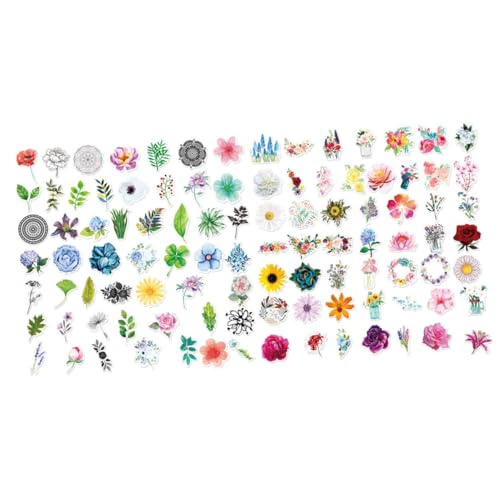 Angoily 1 Satz Selbstklebender Planer-aufkleber Nagelkunstaufkleber Mini-aufkleber Scrapbooking Sticker Scrapbook Stickers Zeitschriftenaufkleber Für Die Dekoration Blumenaufkleber 100st von Angoily