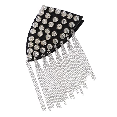 Angoily 1 Stück Schulterklappen mit Quaste Schulterabzeichen mit Quaste Punk Schulterklappen MS Kette Vintage Quastenschultern Schulterklappen mit Nietenquaste ccb Silver Angoily 1 Stück Schulterklappen mit Quaste Schulterabzeichen mit Quaste Punk Schulterklappen MS Kette Vintage Quastenschultern Schulterklappen mit Nietenquaste ccb Silver von Angoily