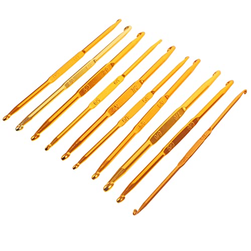 Angoily 10 Stück Häkelnadel aus Aluminium Häkeln Haken Werkzeuge zum Zöpfen von Garnen Garn zum Häkeln Garn Häkelnadel Garnhaken Stricken Häkeln Werkzeuge Golden Angoily 10 Stück Häkelnadel aus Aluminium Häkeln Haken Werkzeuge zum Zöpfen von Garnen Garn zum Häkeln Garn Häkelnadel Garnhaken Stricken Häkeln Werkzeuge Golden von Angoily