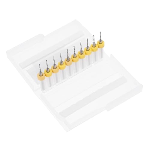 Angoily 10 Stück PCB Hartmetall Mikrobohrer Für Leiterplatten Präzise Gravierbohrer Für CNC Anwendungen Schmuckherstellung Und Aushöhlen Von Edelsteinen Zufällige Farben von Angoily