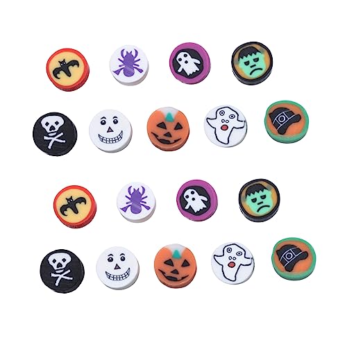 Angoily 100 Stück Halloween Perlen für Diy Schmuckherstellung Polymer Clay Beads für Armbänder und Ohrringe für Bastelprojekte und Festtagsdekorationen Angoily 100 Stück Halloween Perlen für Diy Schmuckherstellung Polymer Clay Beads für Armbänder und Ohrringe für Bastelprojekte und Festtagsdekorationen von Angoily