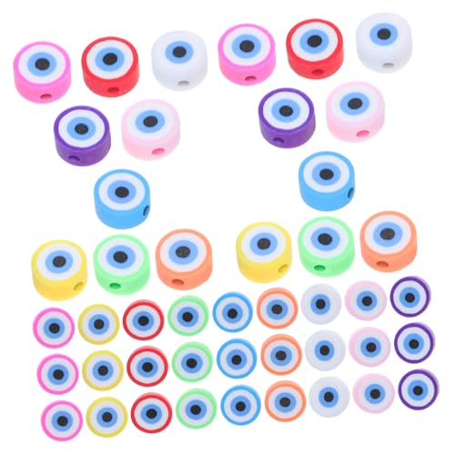 Angoily 100 Stück Runde Charm-abstandsperlen Mit Bösen Augen Perlen Des Bösen Blicks Flache Runde Tonperlen Polymer-ton Angoily 100 Stück Runde Charm-abstandsperlen Mit Bösen Augen Perlen Des Bösen Blicks Flache Runde Tonperlen Polymer-ton von Angoily