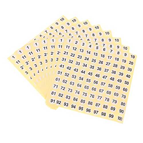 Angoily 100Stücke Runde Nummernaufkleber Selbstklebend Abnehmbar für Mülleimer Werkzeugkästen DIY Projekte Innen und Außenbereich Hochwertiges Angoily 100Stücke Runde Nummernaufkleber Selbstklebend Abnehmbar für Mülleimer Werkzeugkästen DIY Projekte Innen und Außenbereich Hochwertiges von Angoily